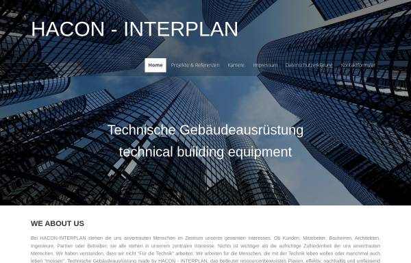 Vorschau von www.hacon-interplan.de, Interplan Gebäudetechnik GmbH
