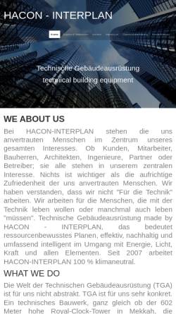 Vorschau der mobilen Webseite www.hacon-interplan.de, Interplan Gebäudetechnik GmbH