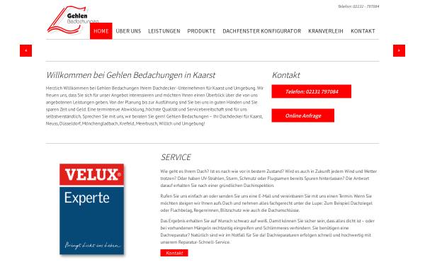 Vorschau von www.gehlen-bedachungen.de, Pfeiffer & Gehlen Bedachungen GmbH