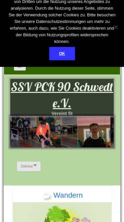 Vorschau der mobilen Webseite www.ssv-pck-90-schwedt.de, SSV-PCK-90-Schwedt e.V.