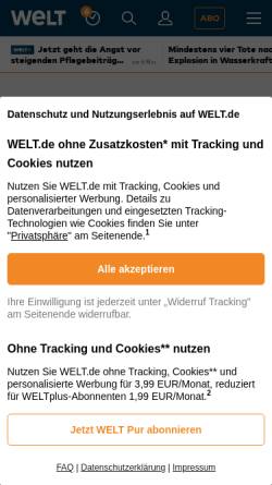 Vorschau der mobilen Webseite www.welt.de, Ein Augenmensch, der bis ins Innerste sehen wollte