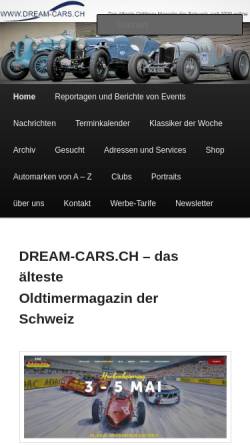 Vorschau der mobilen Webseite www.dream-cars.ch, Dream-Cars.ch
