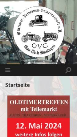 Vorschau der mobilen Webseite ovg-bissingen-teck.de, Oldtimer Veteranen Gemeinschaft Bissingen e.V.