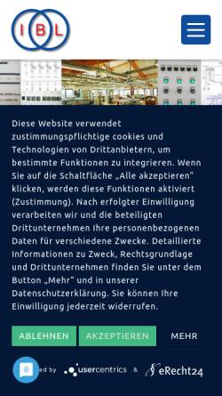 Vorschau der mobilen Webseite ibl-greiz.de, Langhammer, Frank