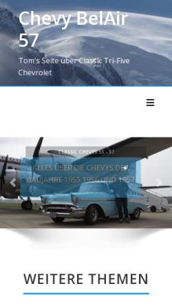 Vorschau der mobilen Webseite www.belair-57.de, Chevrolet Belair