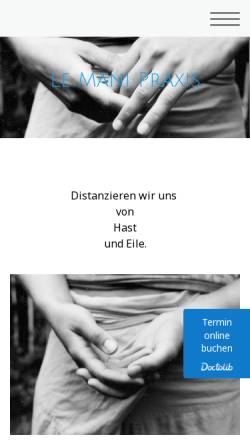 Vorschau der mobilen Webseite www.lemanipraxis.de, Le Mani - Physiotherapie & Shiatsu