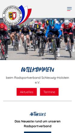 Vorschau der mobilen Webseite www.radsport-sh.de, Radsportverband Schleswig Holstein