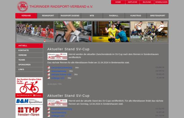 Vorschau von www.radsport-thueringen.de, Thüringer Radsport-Verband e. V.