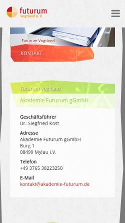 Vorschau der mobilen Webseite www.schule-vogtland.de, Evangelische Montessori Grundschule Limbach