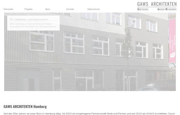 Vorschau von www.gaws-architekten.de, Streb + Partner
