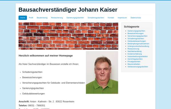 Vorschau von www.bausachverstaendiger-kaiser.de, Bausachverständiger