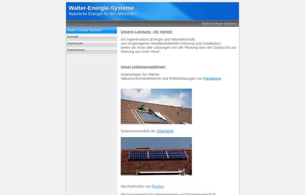 Vorschau von www.walter-energie-systeme.de, Walter-Energie-Systeme, Inh. Dipl.-Ing. (FH) Linus Walter