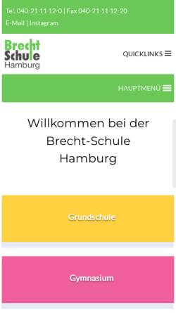 Vorschau der mobilen Webseite www.brecht-schule.hamburg, Brecht-Schulen
