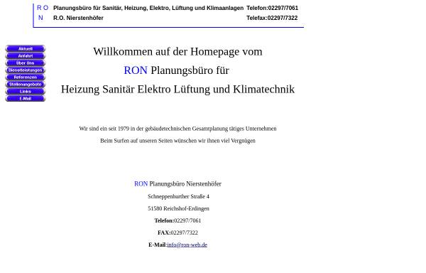 Vorschau von www.ron-web.de, RON Planungsbüro Nierstenhöfer, Inh. R.O. Nierstenhöfer
