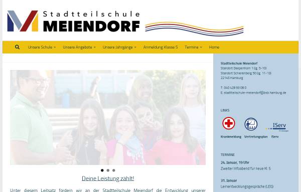 Vorschau von www.sts-meiendorf.hamburg.de, Haupt- und Realschule Meiendorf