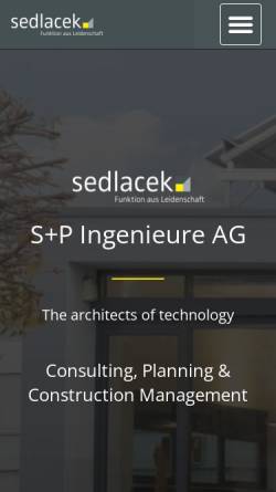 Vorschau der mobilen Webseite www.sedlacek.de, S+P Ingenieure AG
