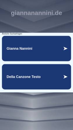 Vorschau der mobilen Webseite www.giannanannini.de, Gianna Nannini Fanpage