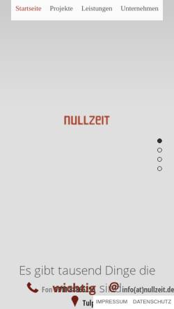 Vorschau der mobilen Webseite www.nullzeit.de, Nullzeit