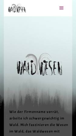 Vorschau der mobilen Webseite waldwesen.ch, WaldWesen, Richard Stocker