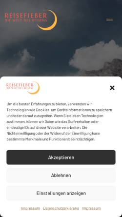 Vorschau der mobilen Webseite www.reisefieber.de, Reisefieber Selbständig Reisen Voss KG