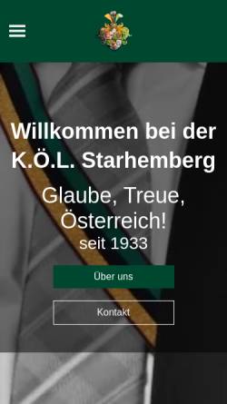 Vorschau der mobilen Webseite www.koel-starhemberg.at, Starhemberg Wien