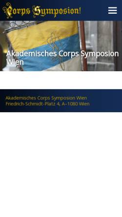 Vorschau der mobilen Webseite www.corps-symposion.at, Symposion Wien