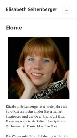 Vorschau der mobilen Webseite www.seitenberger.de, Seitenberger, Elisabeth
