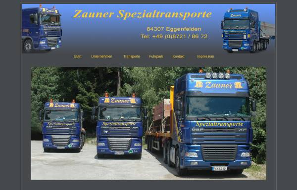 Vorschau von www.zauner-transporte.de, Zauner Spezialtransporte