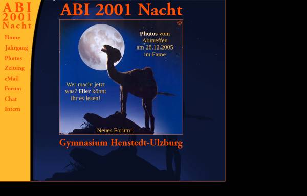 Vorschau von www.abi2001-hu.de, Henstedt-Ulzburg - Gymnasium