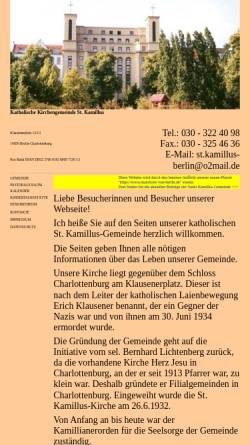 Vorschau der mobilen Webseite www.sankt-kamillus-gemeinde.de, Katholische Kirchengemeinde Sankt Kamillus