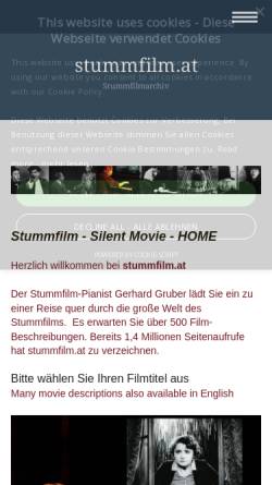 Vorschau der mobilen Webseite www.stummfilm.at, Stummfilm.at
