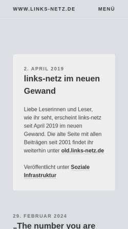 Vorschau der mobilen Webseite www.links-netz.de, links-netz.de