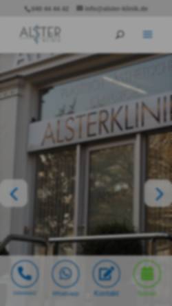 Vorschau der mobilen Webseite alster-klinik.de, Alster-Klinik-Hamburg GmbH
