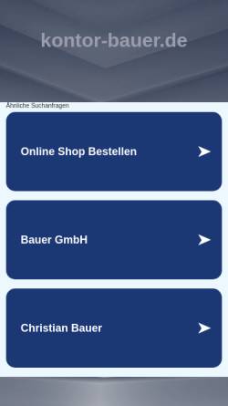 Vorschau der mobilen Webseite www.kontor-bauer.de, Technischer Service & Handel, Christian Bauer