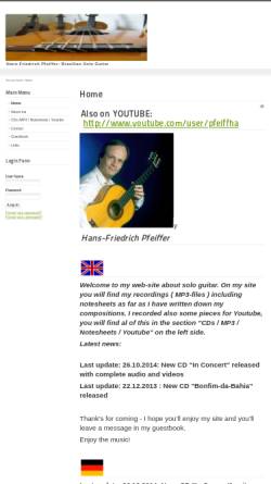 Vorschau der mobilen Webseite www.hans-friedrich-pfeiffer.de, Brasilianische Solo-Gitarre