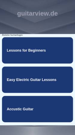 Vorschau der mobilen Webseite www.guitarview.de, Guitarview - Gitarrenmusikverlag