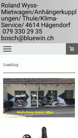 Vorschau der mobilen Webseite www.ro-wy.ch, Roland Wyss Autoelektrik, Hägendorf/SO
