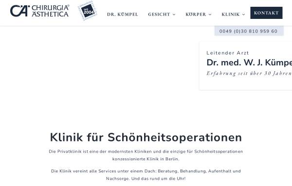 Vorschau von www.schoenheitsoperationen.de, Privatklinik Chirurgia Ästhetica