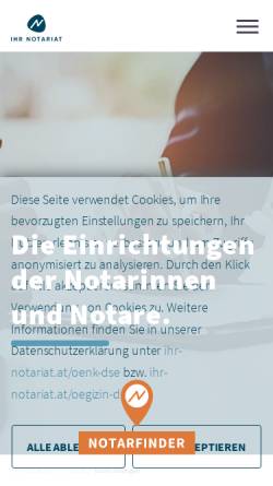 Vorschau der mobilen Webseite www.notar.at, Notartreuhandbank