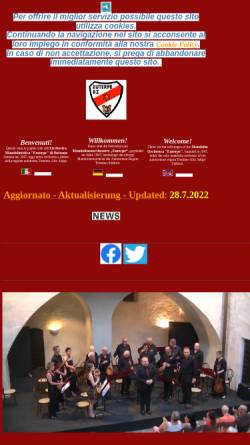 Vorschau der mobilen Webseite www.euterpe.bz.it, Circolo Mandolinistico Euterpe Italien