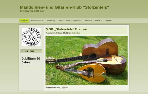 Vorschau von www.mgk-stolzenfels-bremen.de, Mandolinen und Gitarren-Klub Stolzenfels Bremen 1925 e.V.