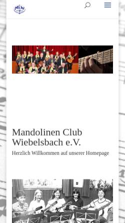 Vorschau der mobilen Webseite www.mandolinen-club-wiebelsbach.de, Mandolinen-Club Wiebelsbach e.V.