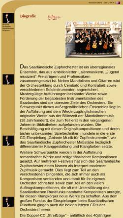 Vorschau der mobilen Webseite www.stutz-gitarre.de, Saarländisches Zupforchester (Rainer Stutz)