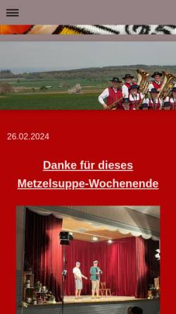 Vorschau der mobilen Webseite www.musikverein-attenweiler.de, Musikverein Attenweiler