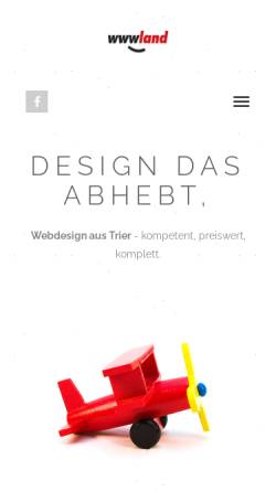 Vorschau der mobilen Webseite wwwland.de, wwwland Webdesign Trier