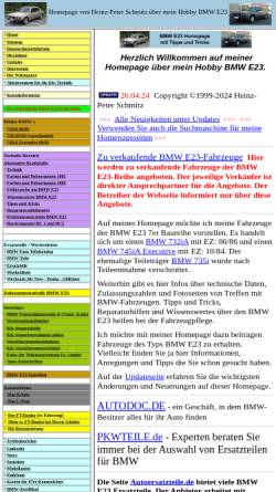 Vorschau der mobilen Webseite www.bmwe23.de, BMW E23