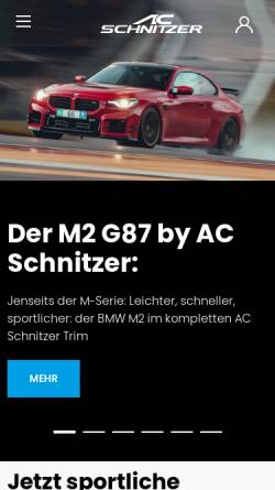 Vorschau der mobilen Webseite www.ac-schnitzer.de, AC Schnitzer