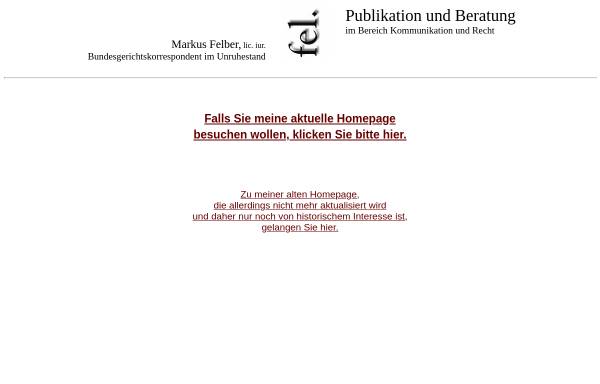 Vorschau von www.fel.ch, Berichterstattung aus dem Bundesgericht.