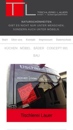 Vorschau der mobilen Webseite www.tischler-unikate.de, Schreinerei Lauer