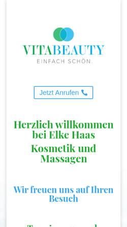 Vorschau der mobilen Webseite www.vitabeauty.de, Vitabeauty Elke Haas Buweiler